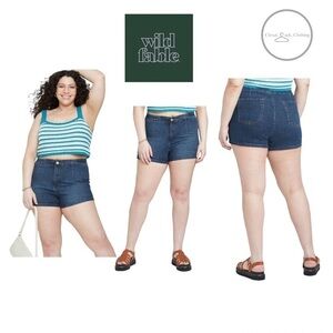 𝅺size 18W - Super-High Rise Jean Shorts